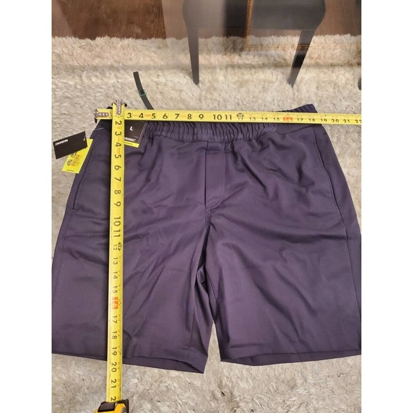 Murano Men's Blue Solid Polyester Comfort Waist Swim Trunk Logo Print Shorts L - Picture 6 of 9